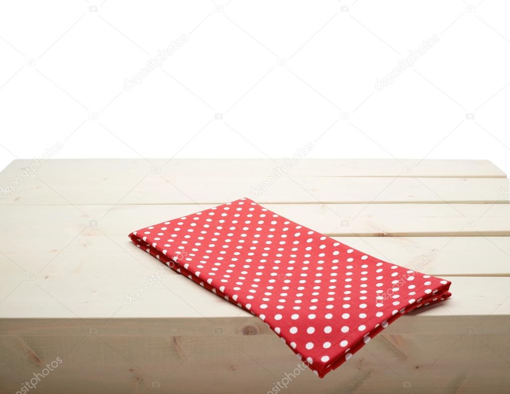 towel over the wooden table