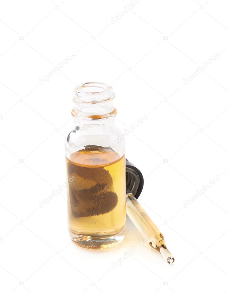 Small bottle with a pipette