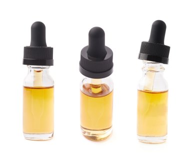 Bir pipet ile küçük şişe