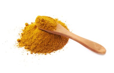 Kaşık toz köri yığını üzerinde