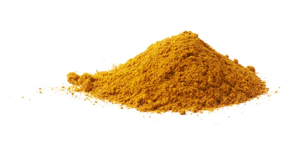 Pile of yellow curry powder — Stock Photo, Image