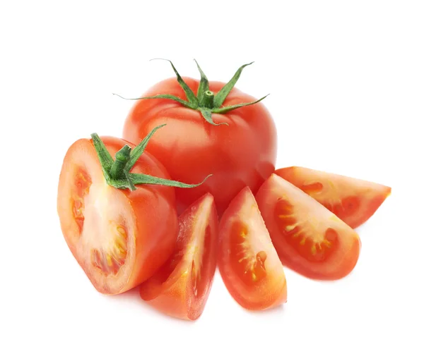Pomidory krojone i cięcia — Zdjęcie stockowe