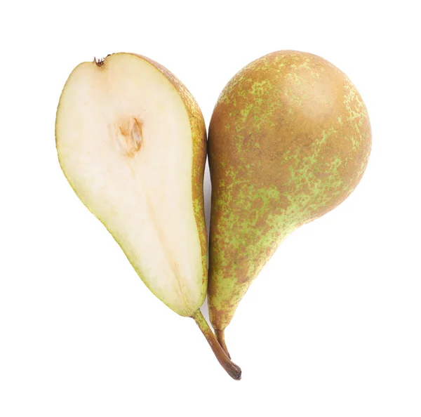 Heart shaped pear composition — Stock Photo, Image