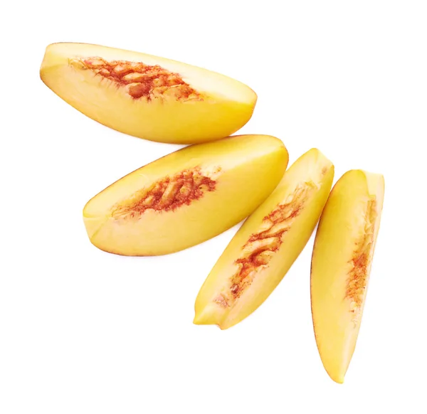 Perzik fruit plakjes samenstelling — Stockfoto