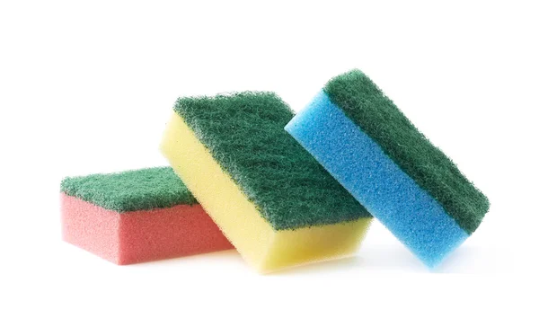 Pile of three kitchen sponges — Stock Photo, Image