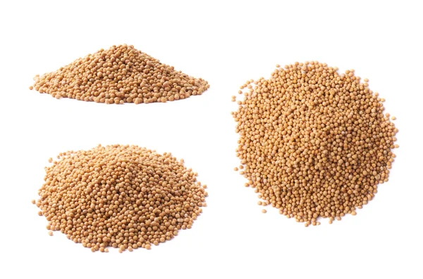 Pile of brown mustard seeds — Stock Photo, Image