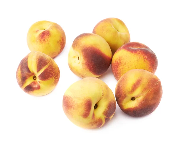 Hög med persika frukt — Stockfoto