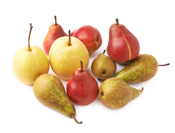 Green, red, yellow pears Royalty Free Stock Images