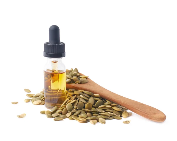 Pumpkin seeds oil composition — Stock Photo, Image