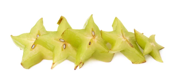 Linea di fette di starfruit — Foto Stock