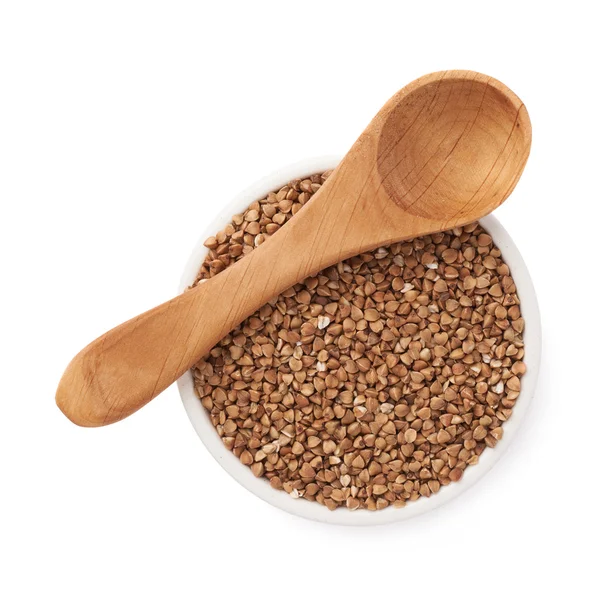 Bowl full of buckwheat — Stock Photo, Image