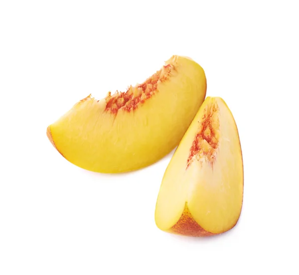 Perzik fruit plakjes samenstelling — Stockfoto