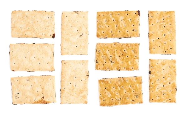 Five single cracker cookies — Stock Photo, Image