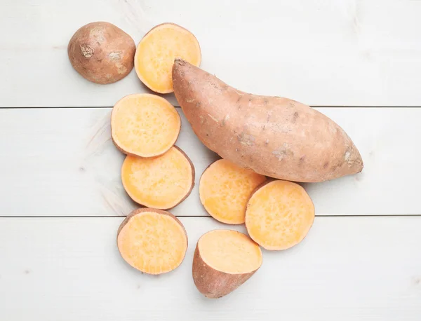 Sweet potatoes composition — Stock Photo, Image