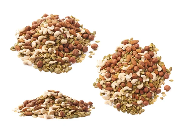 Pile of multiple nuts and seeds — Stock Photo, Image