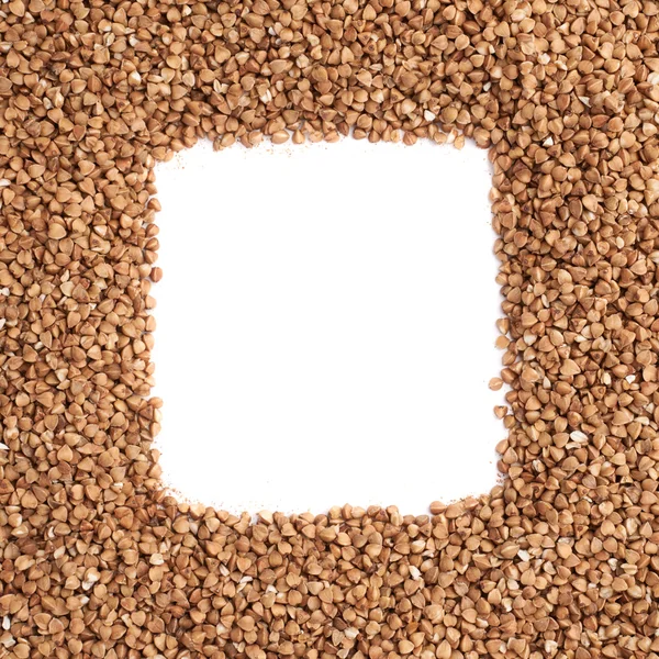 Square frame made of buckwheat — Stock Photo, Image