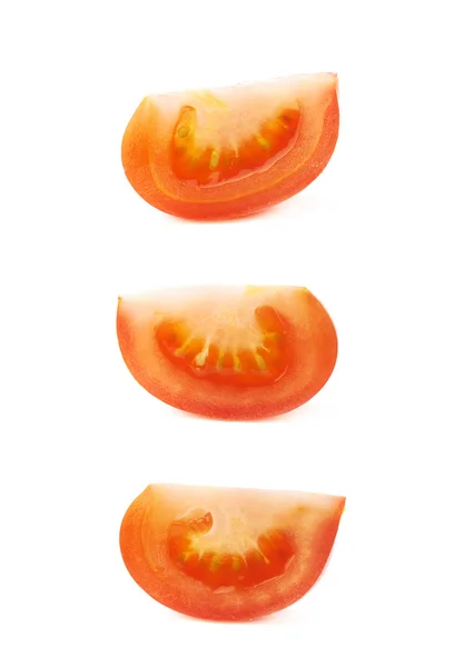 Slice section of red tomatoes — Stock Photo, Image