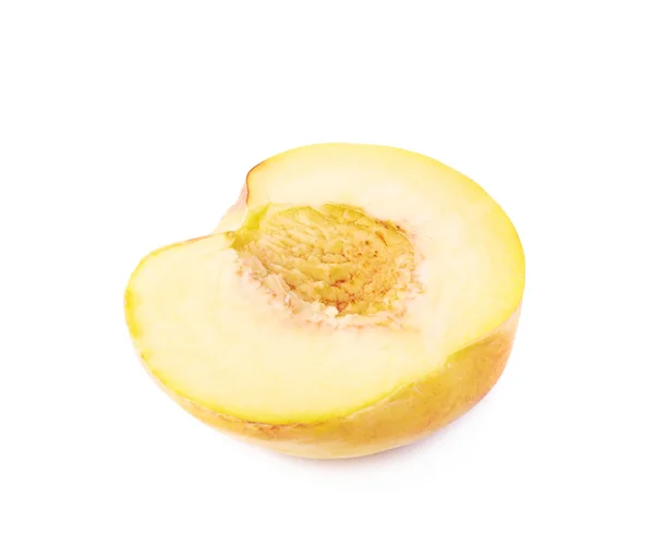 Hälfte einer Pfirsichfrucht — Stockfoto