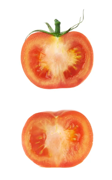 トマトの断面カット分離 — ストック写真