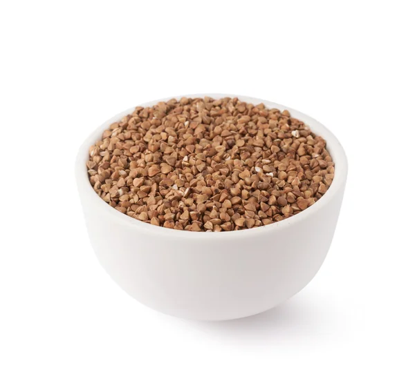 Bowl full of buckwheat — Stock Photo, Image