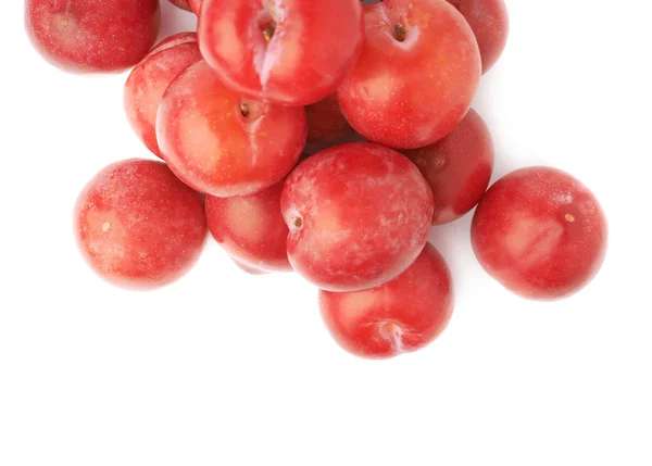 Pile of multiple red plums — Stock Photo, Image