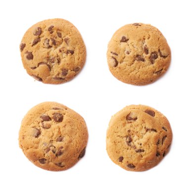 çikolata ile yuvarlak kurabiye