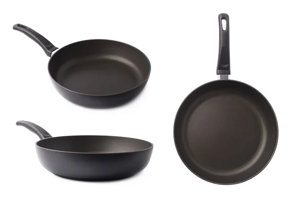 Black metal frying pan — Stock Photo, Image