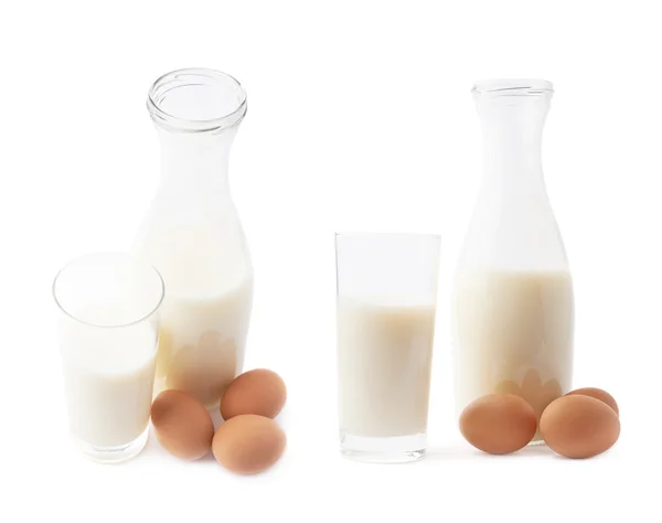 Skład mleka i jaj — Zdjęcie stockowe