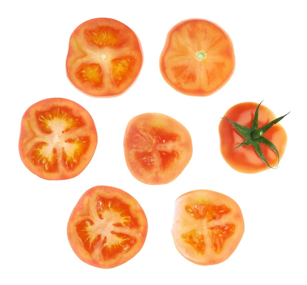 Plasterek pomidora przekroju — Zdjęcie stockowe