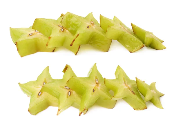 Line of starfruit slices — Stock Photo, Image