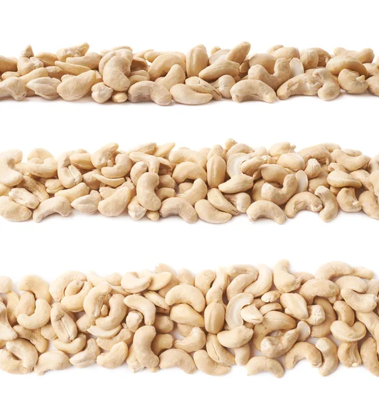 Line of cashew nuts — Stock Photo, Image