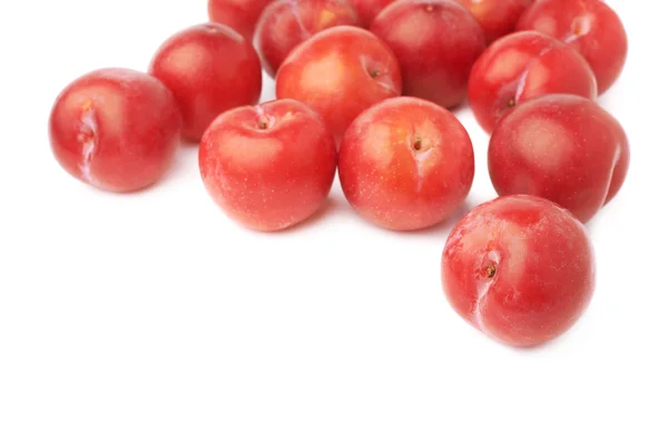 Multiple red plums — Stock Photo, Image