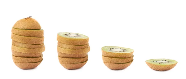 Sliced kiwifruit in four images — Φωτογραφία Αρχείου