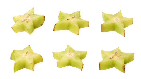 Averrhoa carambola tranches d'étoiles de mer — Photo