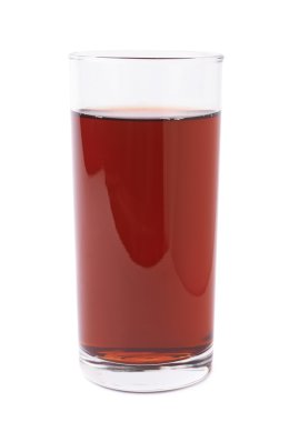 Bardak kırmızı suyu ile dolu
