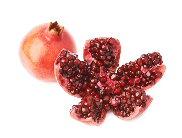 Split open pomegranate fruit — Stock Photo, Image