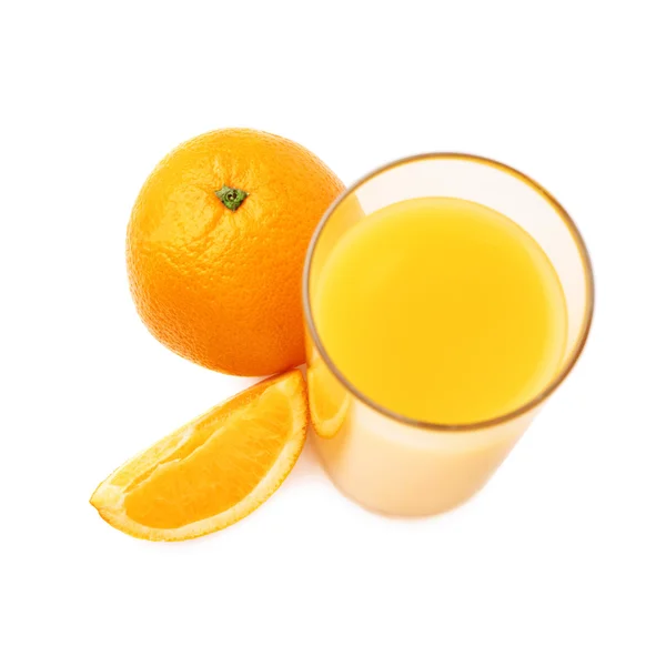 Vetro pieno del succo d'arancia — Foto Stock