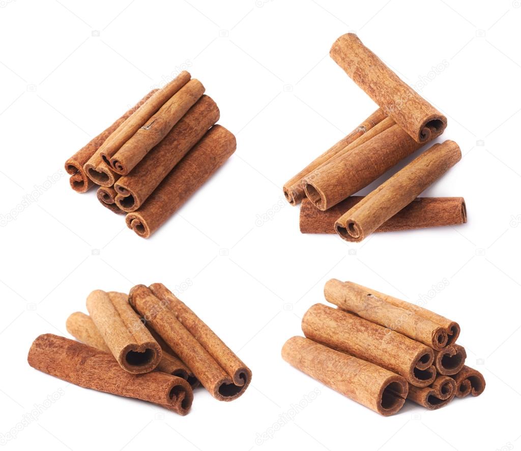 Piles of cinnamon sticks