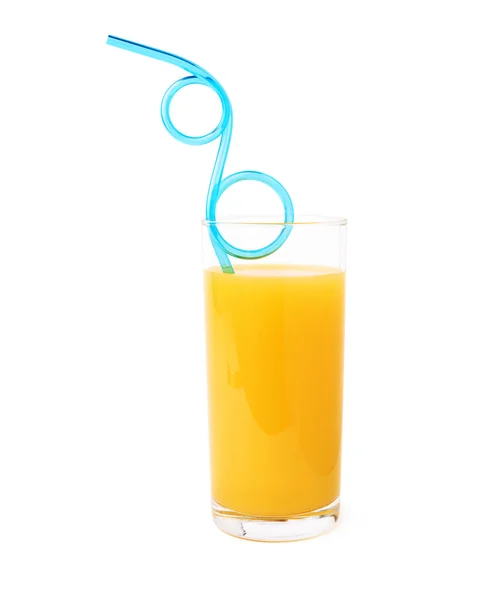装满橙汁的玻璃杯 — 图库照片