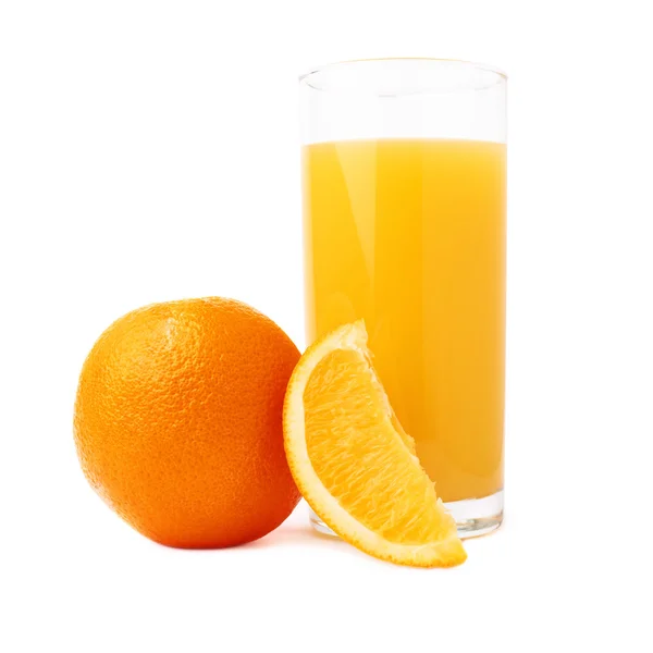 Glass filled with the orange juice — Stock Photo, Image