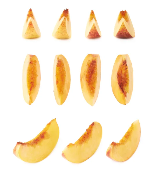 Slice of a nectarine fruit — Stock fotografie