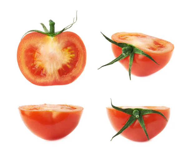 トマトは半分にカット — ストック写真