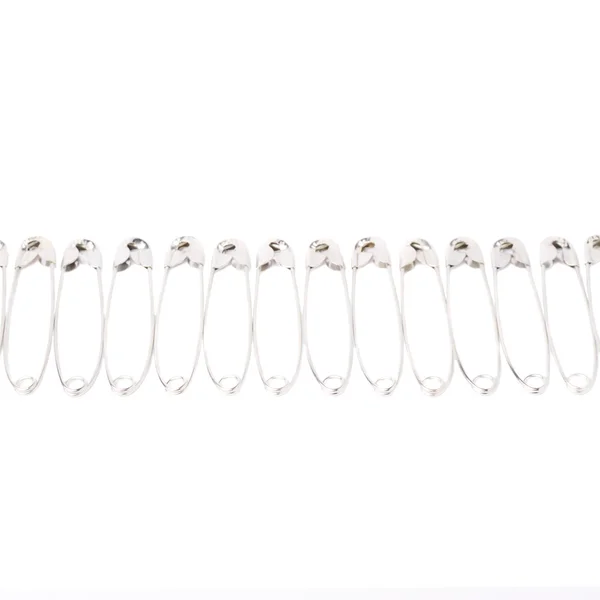 Metal safety pins — Stock Photo, Image