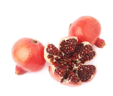 pomegranate fruits composition clipart