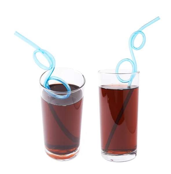 Glass filled with the red juice — Stock Photo, Image