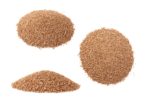 Pile of buckwheat seeds isolated — Stock Photo, Image