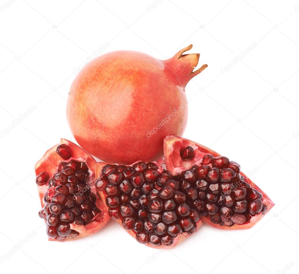 Served pomegranate fruit