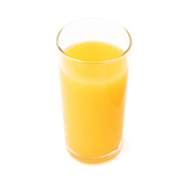 Uzun bardak portakal suyu ile