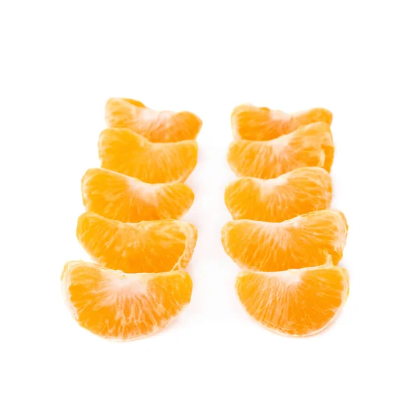 Snittdeler av tangerin – stockfoto
