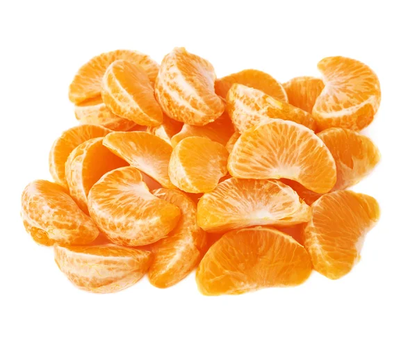 Pile of sections of tangerines — Stock Photo, Image